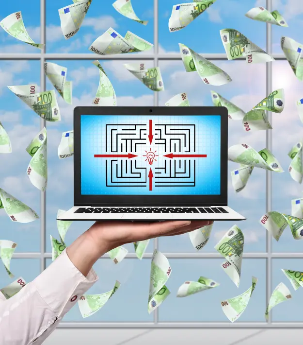 EasyData Financial Search interface voor automatische financiële data-extractie naar Excel