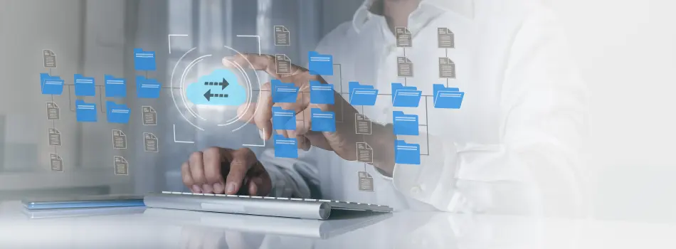 Diagram van geautomatiseerde document workflow met intelligente routering